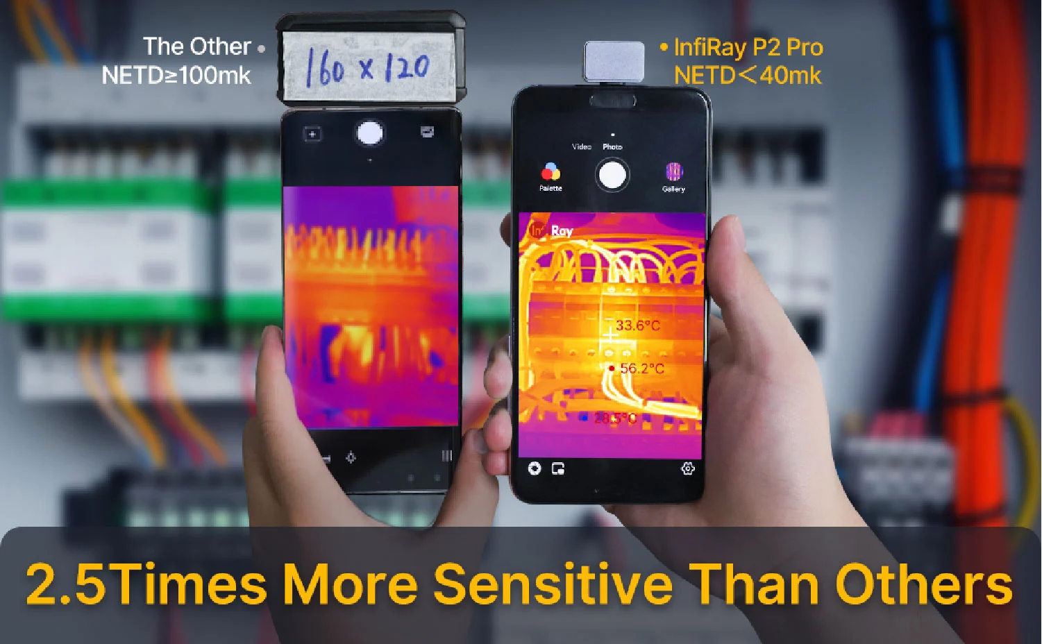 Värmekamera – Android Type-C, InfiRay P2 Pro och magnetiskt makroobjektiv,  9 g helmetallhölje, 25 Hz, ingenjör Pro-klass infraröd värmebildkamera för